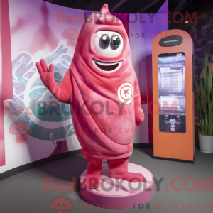 Pink Phone maskot kostume...