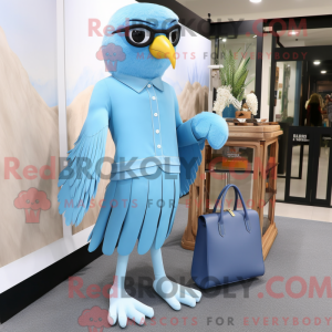 Sky Blue Hawk mascot...