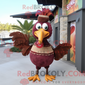 Maroon Tyrkiet maskot...