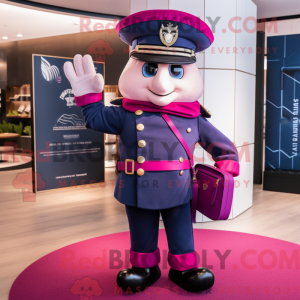 Magenta Navy Soldier maskot...