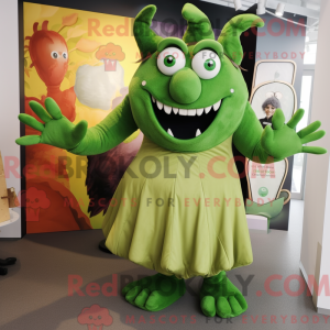 Olive Demon-mascottekostuum...