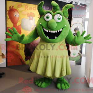 Oliven Dæmon maskot kostume...