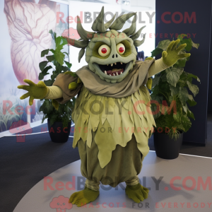 Olive Demon mascot costume...