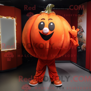 Red Pumpkin mascot costume...