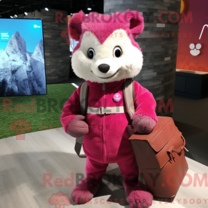 Magenta Marten maskot...