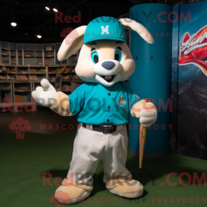 Turquoise Rabbit mascot...