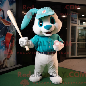 Turquoise Rabbit mascot...