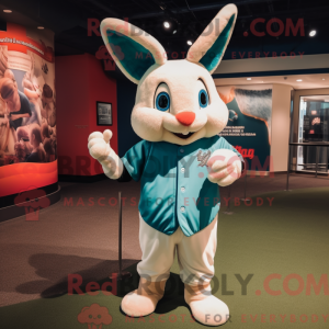 Turquoise Rabbit mascot...