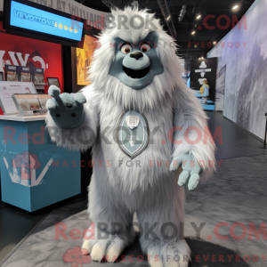 Grå Yeti maskot kostume...