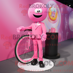 Pink Unicyclist mascot...
