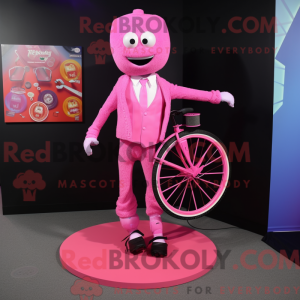 Pink Unicyclist maskot...