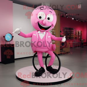 Pink Unicyclist mascot...