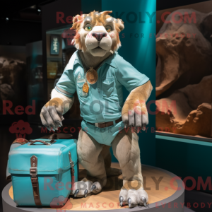 Turkis Smilodon maskot...