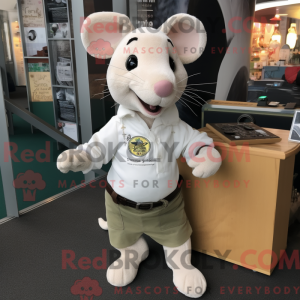 White Mouse mascot costume...