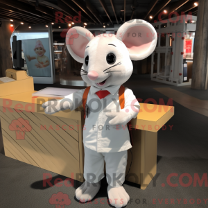 White Mouse mascot costume...