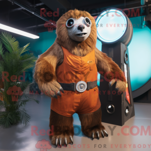 Rust Giant Sloth mascot...