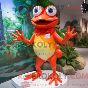 Red Frog-maskotdraktfigur...