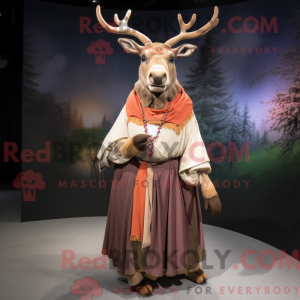 Elch-Maskottchen-Kostüm mit...