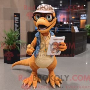 Peach Velociraptor mascot...