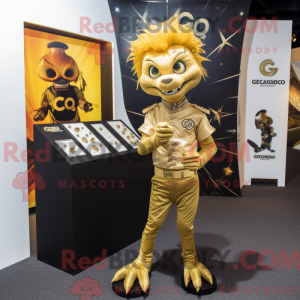 Gold Chupacabra maskot...