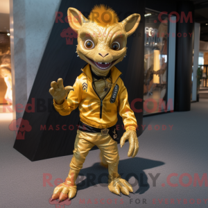 Gold Chupacabra maskot...