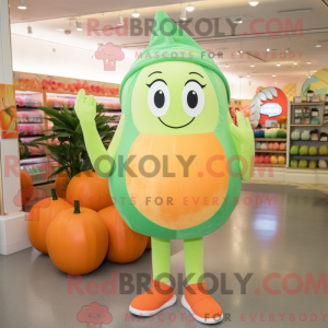 Peach Celery mascot costume...