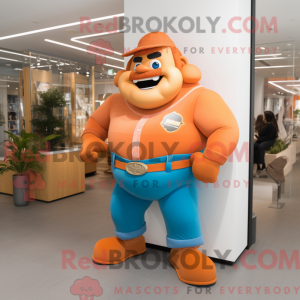 Orange Strongman mascot...