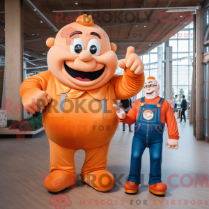 Orange Strongman mascot...