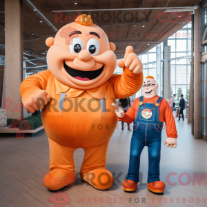 Orange Strongman maskot...