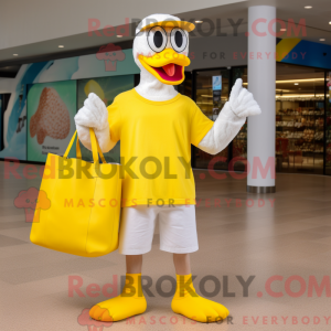 Yellow Swan maskot kostume...