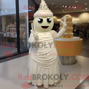 Cream Ice Cream Cone mascot...