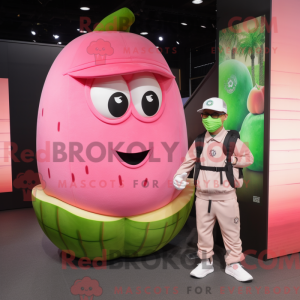 Pink Melon mascot costume...