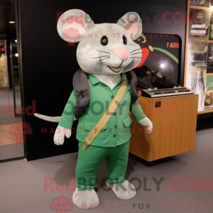 Green Rat mascot costume...