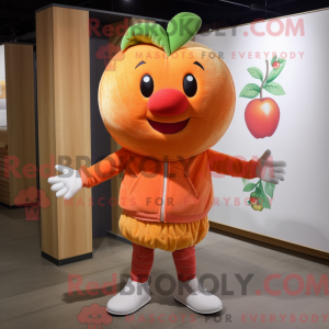 Peach Apple mascot costume...