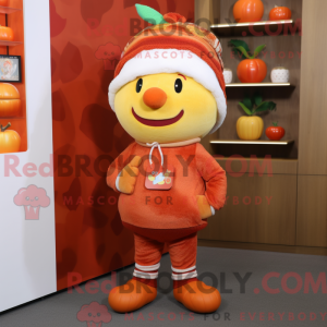 Peach Apple mascot costume...