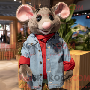 Red Rat maskot kostume...