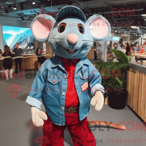 Red Rat maskot kostume...