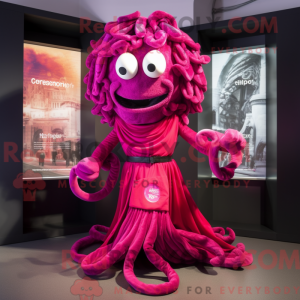 Magenta Medusa Maskottchen...