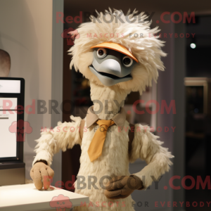 Beige Ostrich mascot...