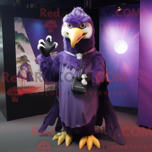 Purple Eagle mascot costume...
