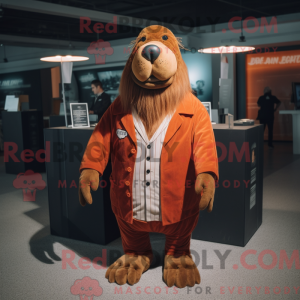 Rust Walrus mascot costume...