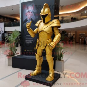 Gold Spartan Soldier mascot...