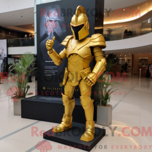 Gold Spartan Soldier maskot...