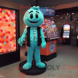 Cyan Gumball Machine mascot...