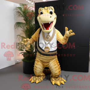 Goudkrokodil-mascottekostuu...