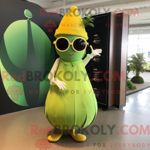 Olive Mango mascot costume...