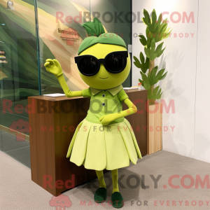 Olive Mango mascot costume...