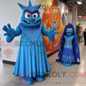 Máscara de demônio azul...