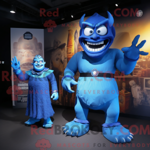 Blue Demon maskot kostume...