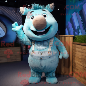 Cyan Sow Maskottchen Kostüm...